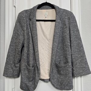 LC Lauren Conrad Heathered Gray Open Blazer